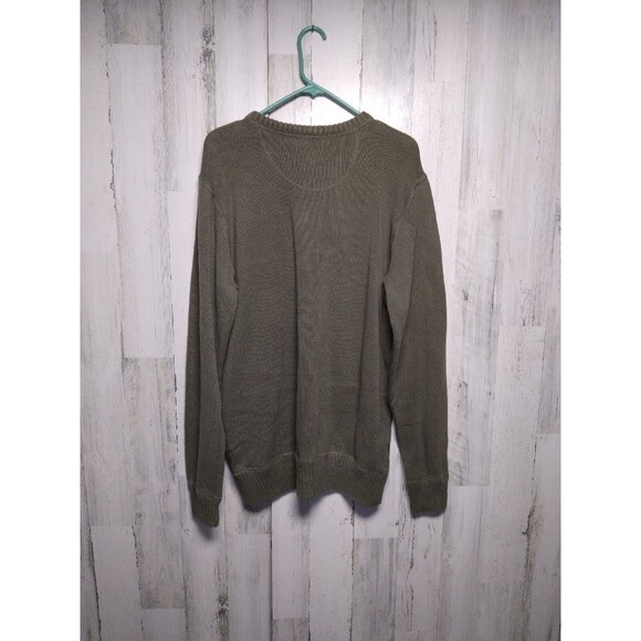 Eddie Bauer Men's TXL Army Green Crewneck Sweater - Picture 3 of 7